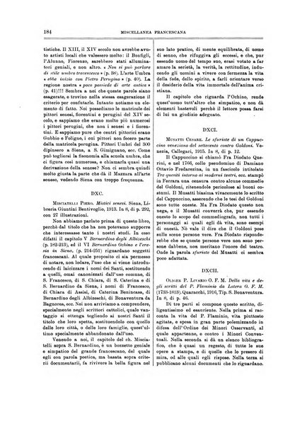 Miscellanea francescana di storia, di lettere, di arti