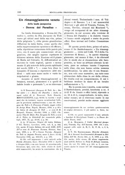 Miscellanea francescana di storia, di lettere, di arti