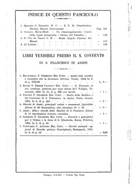 Miscellanea francescana di storia, di lettere, di arti