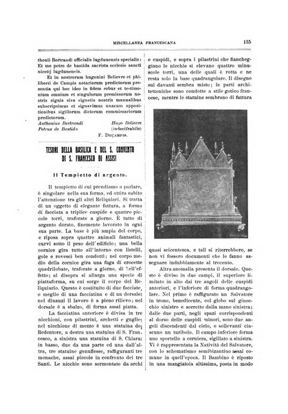 Miscellanea francescana di storia, di lettere, di arti