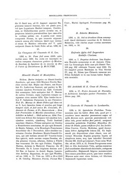 Miscellanea francescana di storia, di lettere, di arti