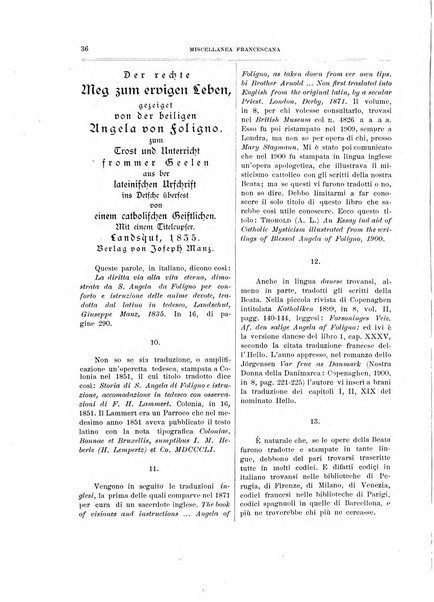 Miscellanea francescana di storia, di lettere, di arti