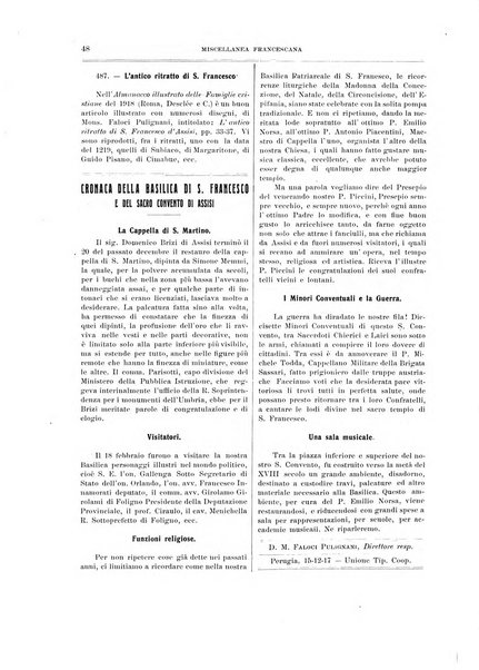 Miscellanea francescana di storia, di lettere, di arti