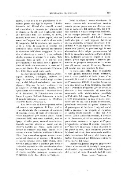 Miscellanea francescana di storia, di lettere, di arti