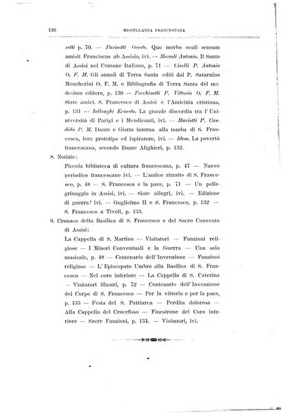 Miscellanea francescana di storia, di lettere, di arti