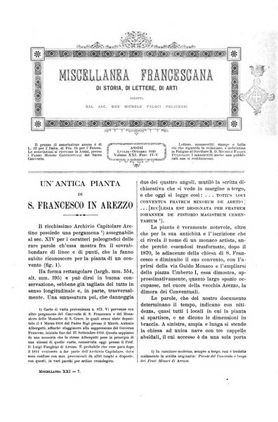 Miscellanea francescana di storia, di lettere, di arti