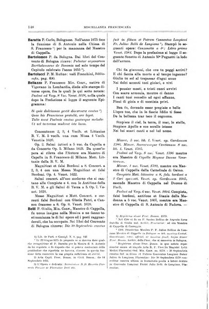 Miscellanea francescana di storia, di lettere, di arti