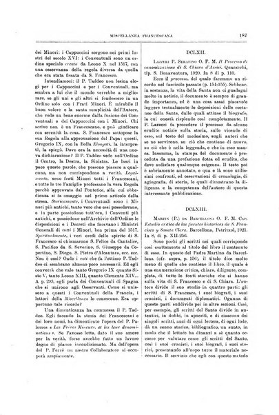 Miscellanea francescana di storia, di lettere, di arti