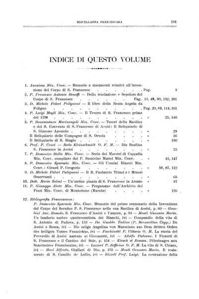 Miscellanea francescana di storia, di lettere, di arti