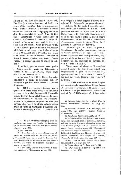 Miscellanea francescana di storia, di lettere, di arti