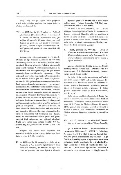 Miscellanea francescana di storia, di lettere, di arti