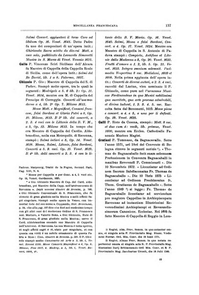 Miscellanea francescana di storia, di lettere, di arti