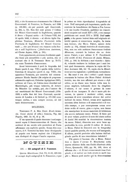 Miscellanea francescana di storia, di lettere, di arti