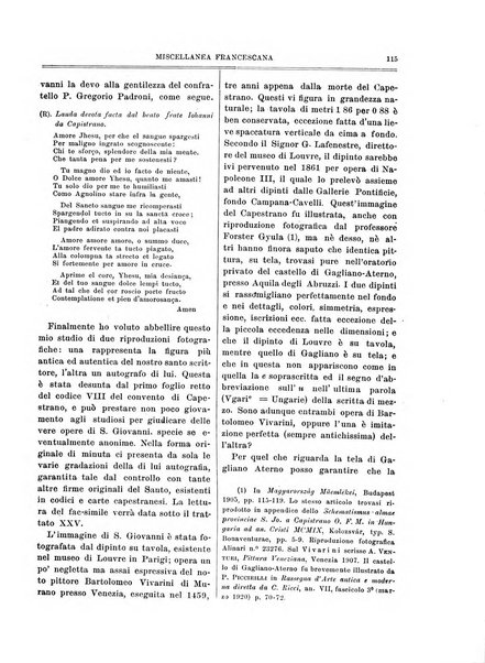 Miscellanea francescana di storia, di lettere, di arti