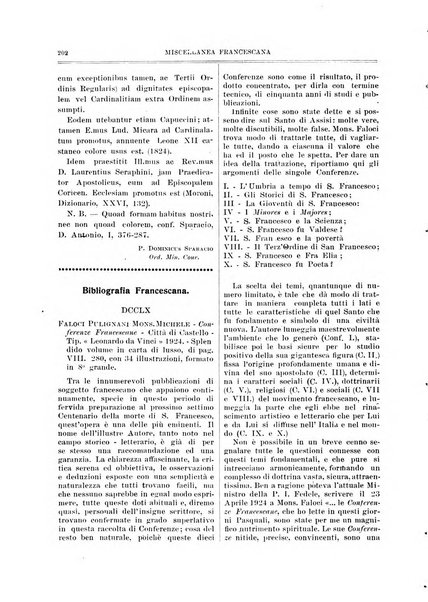 Miscellanea francescana di storia, di lettere, di arti