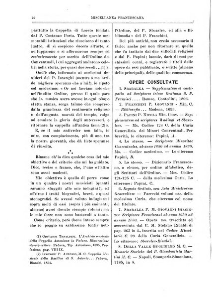 Miscellanea francescana di storia, di lettere, di arti