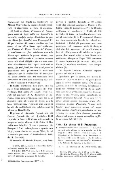 Miscellanea francescana di storia, di lettere, di arti