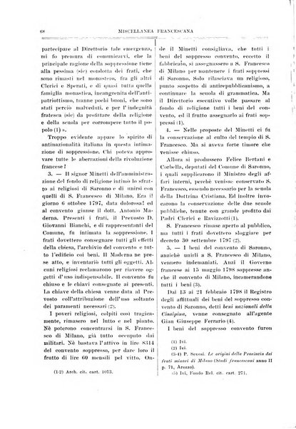 Miscellanea francescana di storia, di lettere, di arti