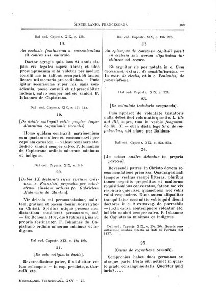 Miscellanea francescana di storia, di lettere, di arti