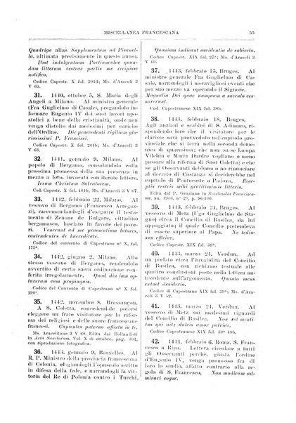 Miscellanea francescana di storia, di lettere, di arti