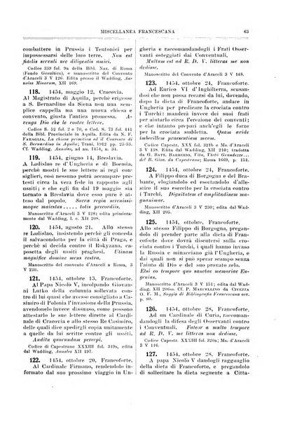 Miscellanea francescana di storia, di lettere, di arti