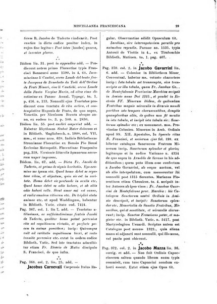 Miscellanea francescana di storia, di lettere, di arti