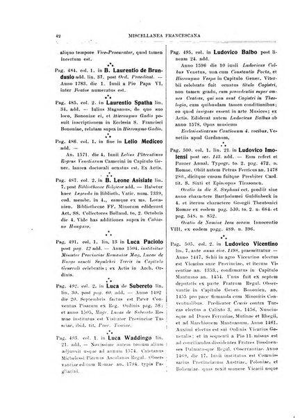 Miscellanea francescana di storia, di lettere, di arti