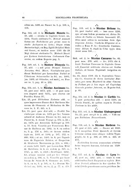 Miscellanea francescana di storia, di lettere, di arti