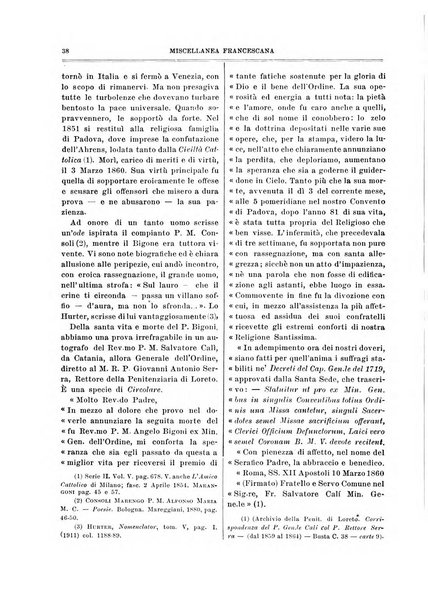 Miscellanea francescana di storia, di lettere, di arti