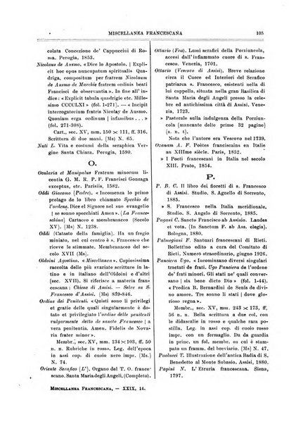 Miscellanea francescana di storia, di lettere, di arti