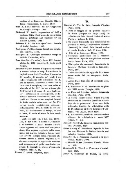 Miscellanea francescana di storia, di lettere, di arti