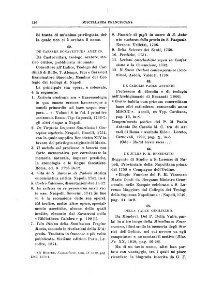 Miscellanea francescana di storia, di lettere, di arti