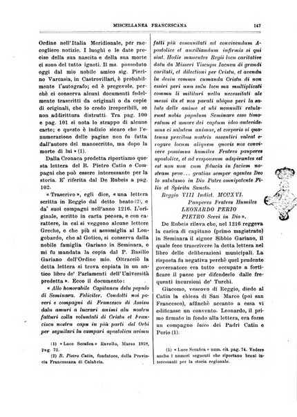 Miscellanea francescana di storia, di lettere, di arti