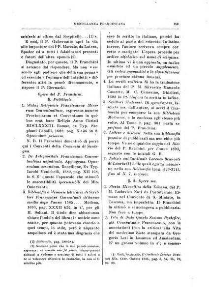 Miscellanea francescana di storia, di lettere, di arti