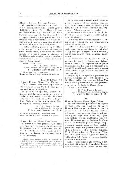 Miscellanea francescana di storia, di lettere, di arti