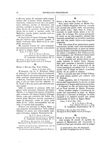 Miscellanea francescana di storia, di lettere, di arti