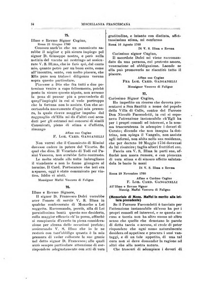 Miscellanea francescana di storia, di lettere, di arti