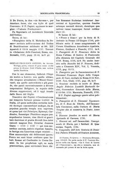 Miscellanea francescana di storia, di lettere, di arti