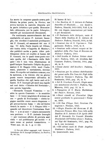 Miscellanea francescana di storia, di lettere, di arti