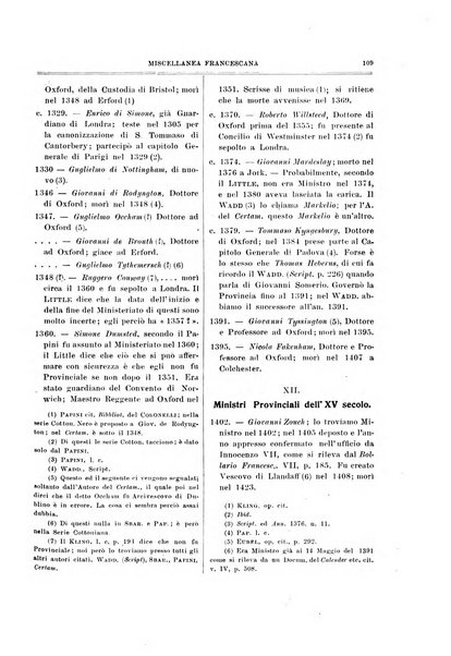 Miscellanea francescana di storia, di lettere, di arti