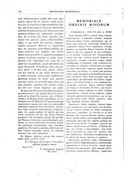 Miscellanea francescana di storia, di lettere, di arti