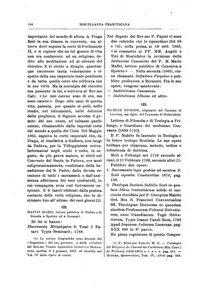 Miscellanea francescana di storia, di lettere, di arti