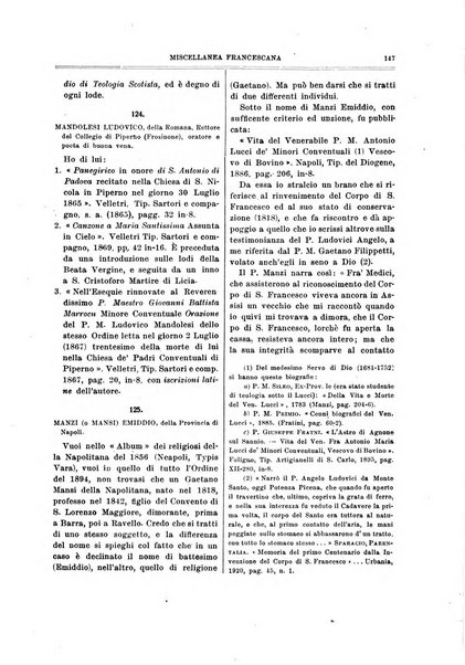 Miscellanea francescana di storia, di lettere, di arti