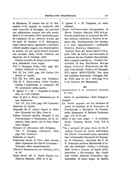 Miscellanea francescana di storia, di lettere, di arti