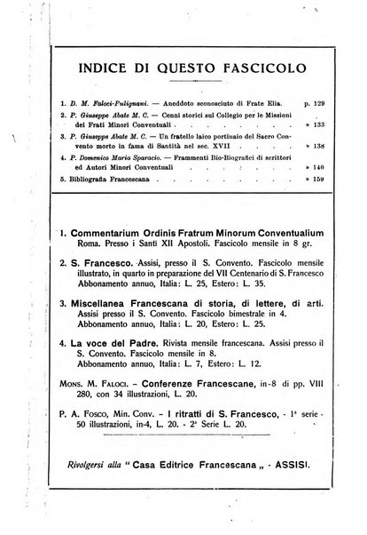 Miscellanea francescana di storia, di lettere, di arti