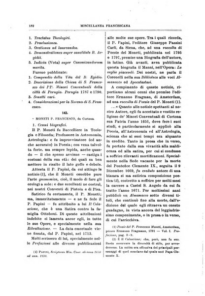 Miscellanea francescana di storia, di lettere, di arti