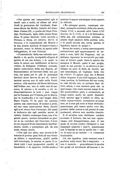 Miscellanea francescana di storia, di lettere, di arti