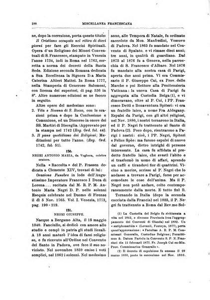 Miscellanea francescana di storia, di lettere, di arti