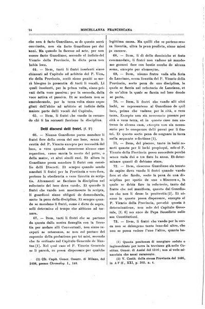 Miscellanea francescana di storia, di lettere, di arti