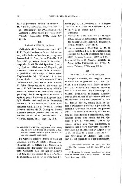 Miscellanea francescana di storia, di lettere, di arti